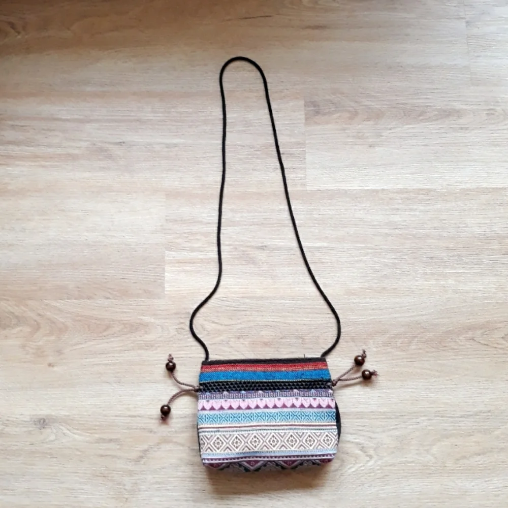 Handmade Hmong Colorful Textile Embroidered Crossbody Bag - Picture 8 of 11